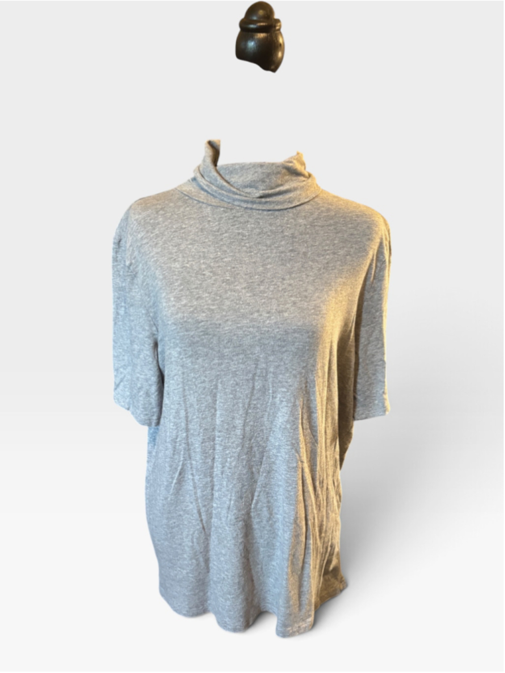 Banana Republic Grey Short Sleeve Turtleneck Shirt - Size XL